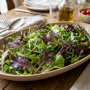 Mesclun : moutarde, roquette, pousses de salades (poche 250g)